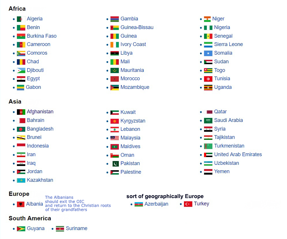 Organisation of Islamic Cooperation member States – Organisation de la Coopération Islamique États membres